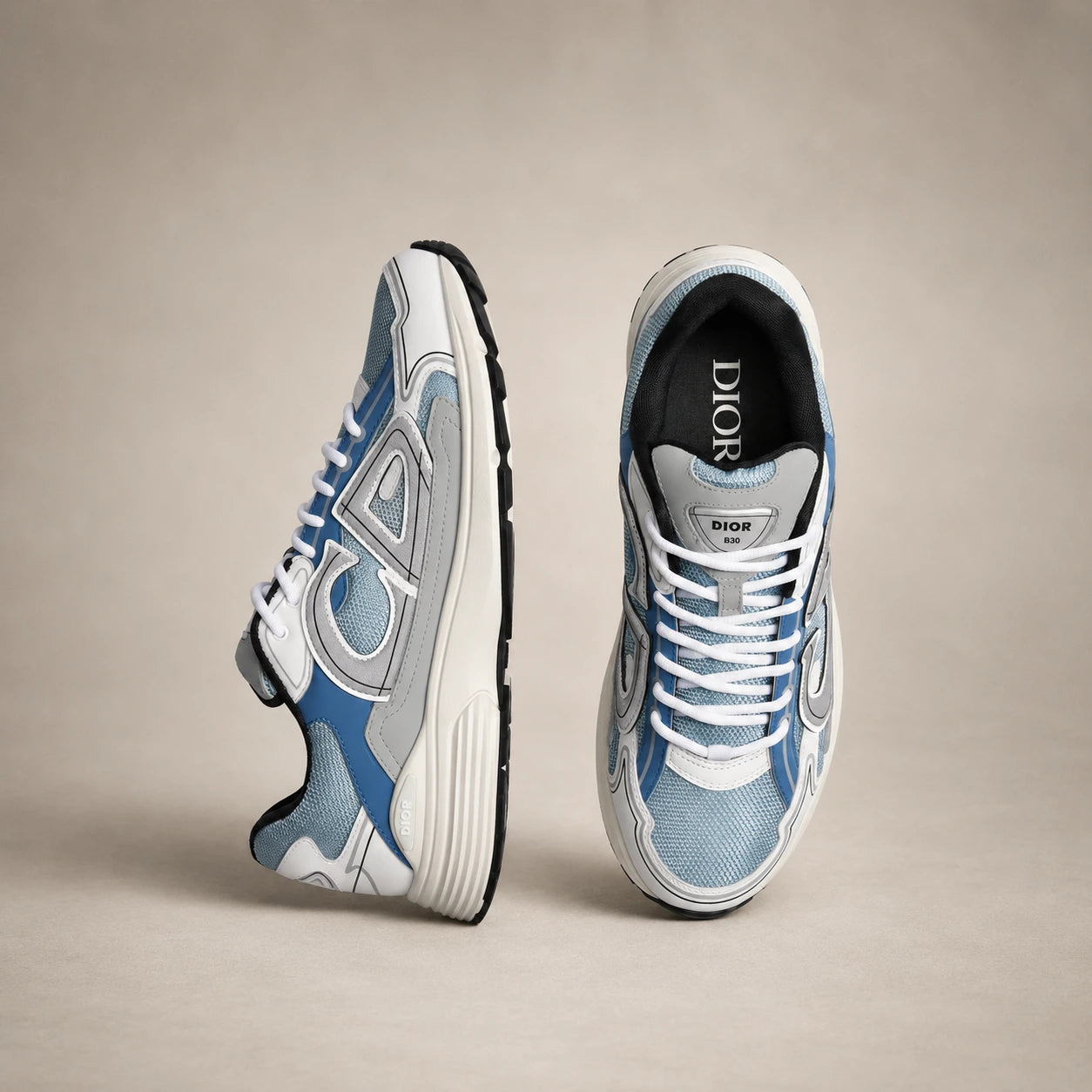 CD B30 Bleu Gris et Blanc